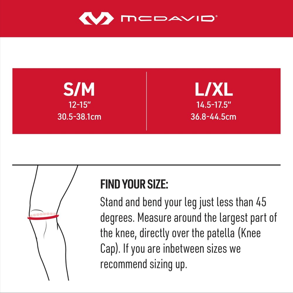 McDavid Level 2 Knee Support Adj S/M Adjustable Wrap
