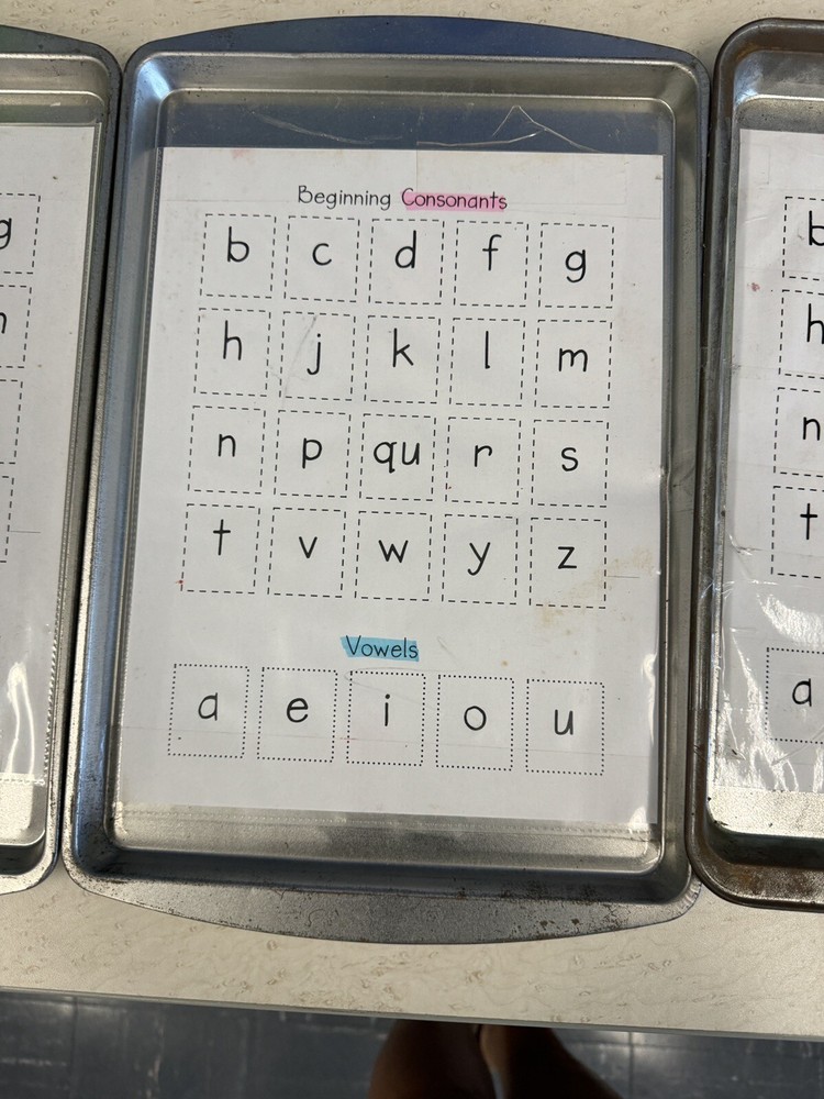 Write & Wipe Activity Set Beginning Sounds Phonics - Learning Ctr Cookie Sheets