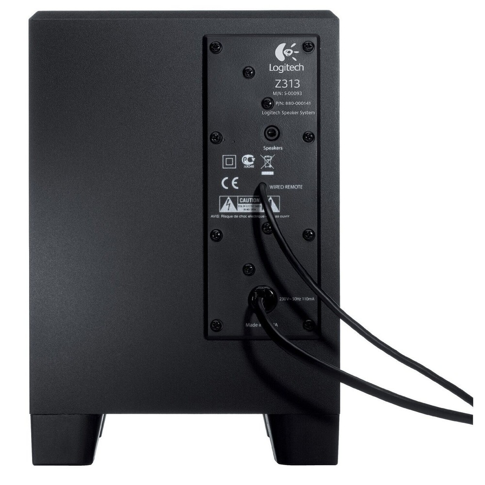 Logitech Z313 50W Computer Speaker System w/ Subwoofer (Black)