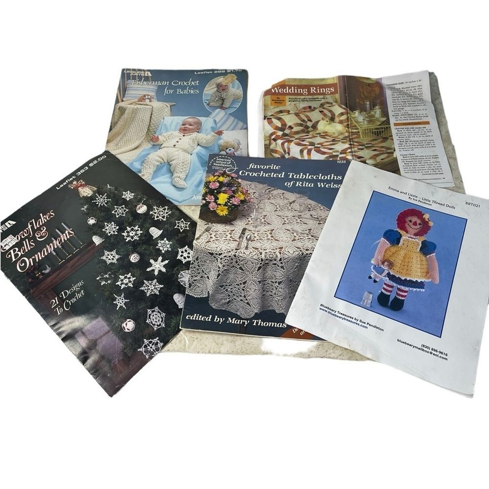 Vintage crochet pattern books