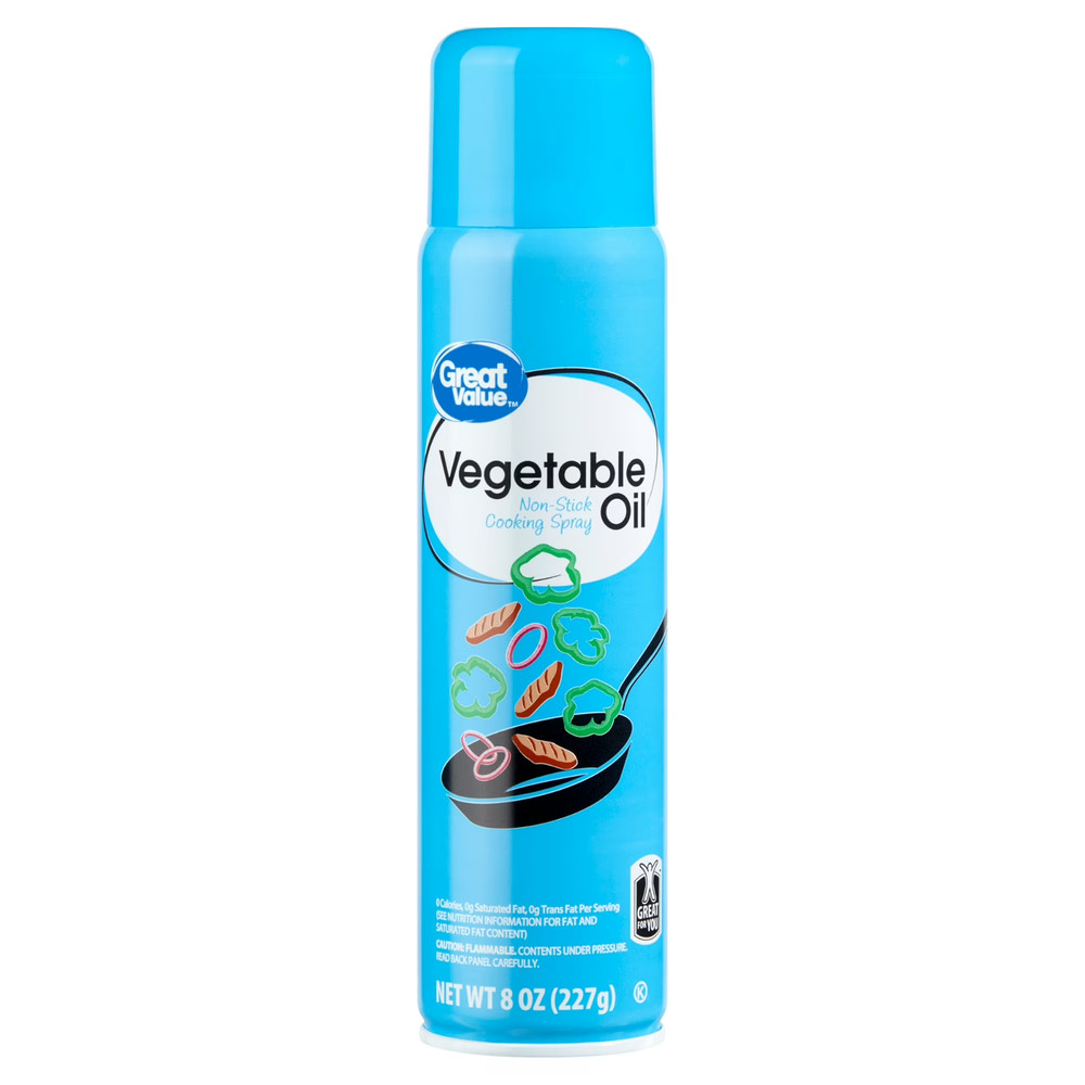 Great Value Vegetable Cooking Spray, 8 oz (Pack 6)