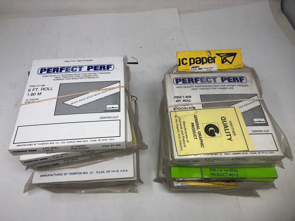 GENERAL GRAPHICS PERFECT PERF PERFORATING RULE FOR OFFSET PRESSES T-406 T-308 +