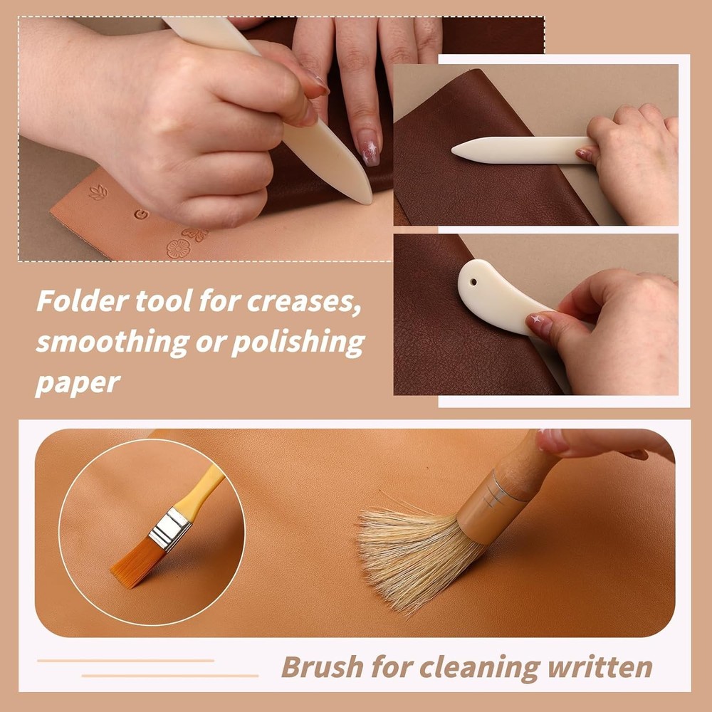 49 Pcs Hand Bookbinding Tools Kits for Beginners 49