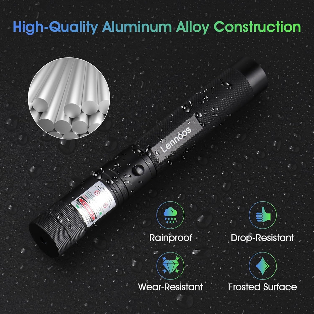 USB-C Rechargeable Green Laser Pointer - Advanced Long-Range Laser Pointer High