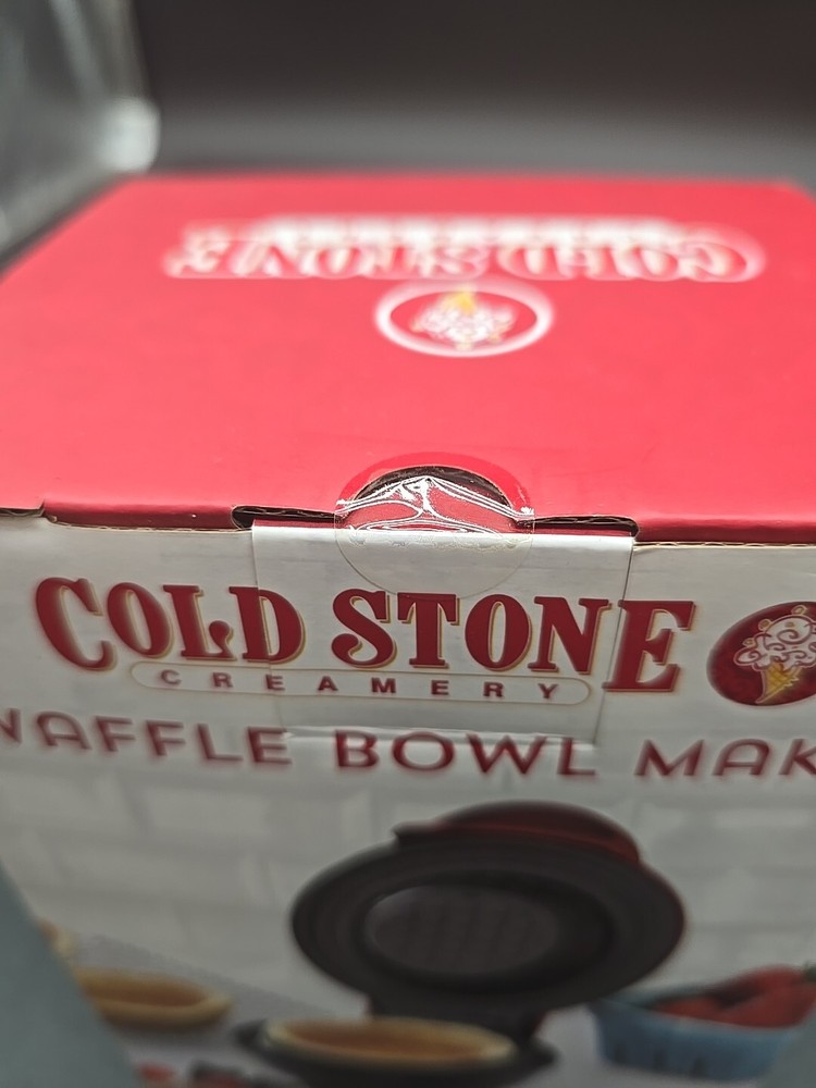 Cold Stone Creamery Waffle Bowl Maker Non-Stick Compact Versatile Quick & Easy