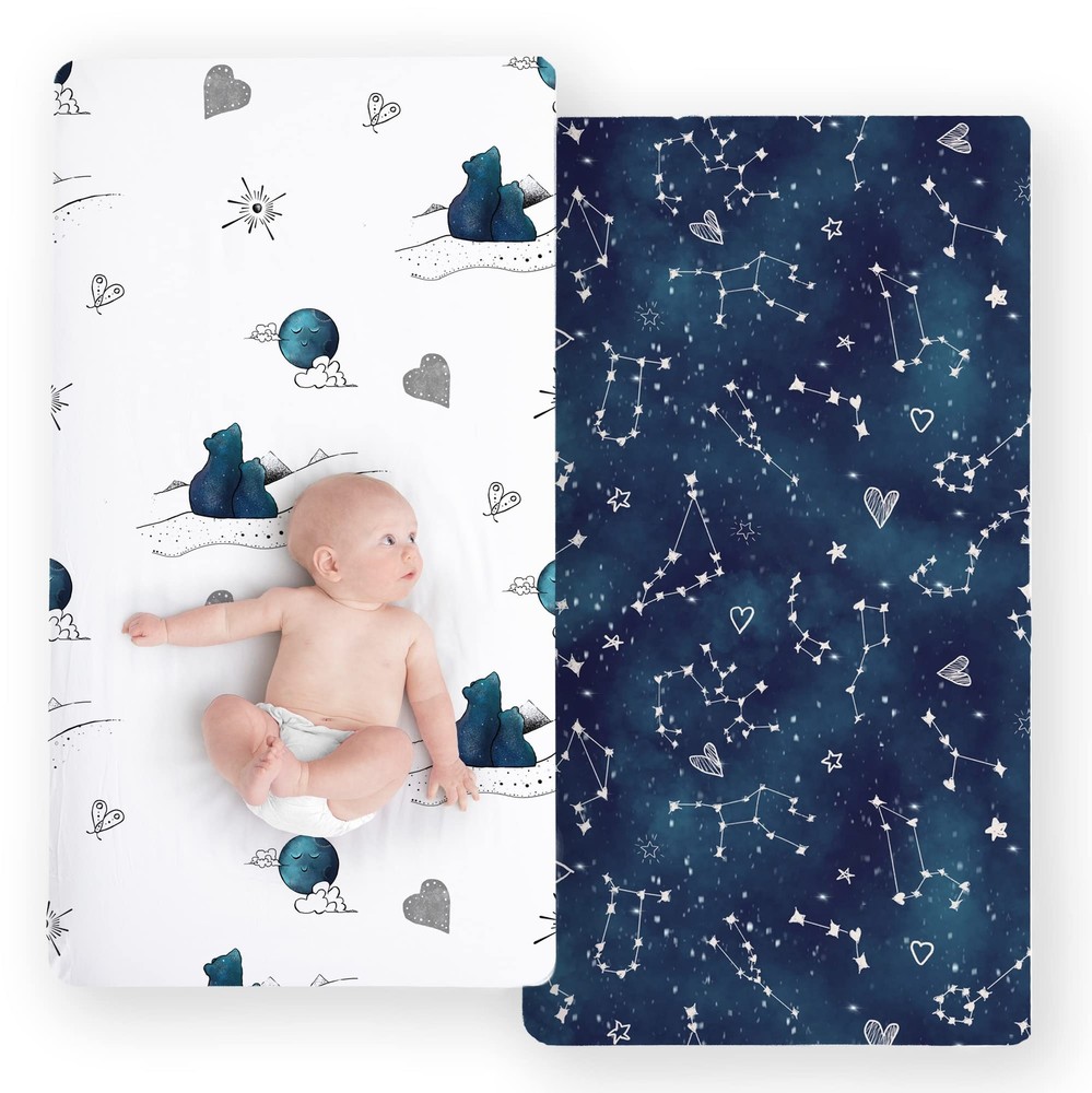 JumpOff Jo Fitted Crib Sheet, 2 Pack
