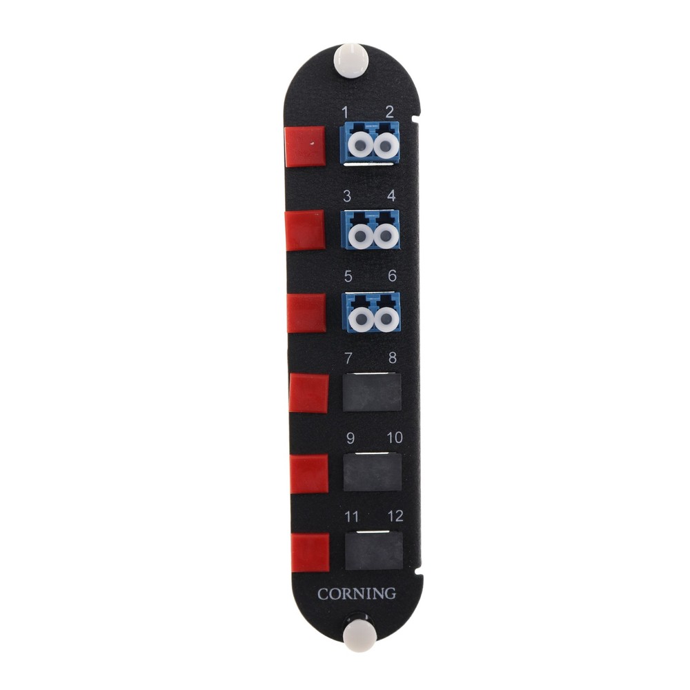 CORNING CCH-CP06-A9 LOADED CCH PANEL, SM LC ADAPTER PLATE