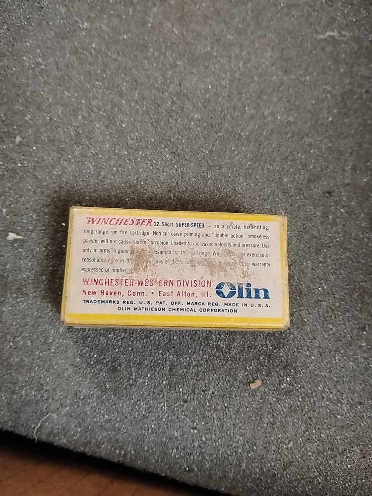 Winchester Super Speed 22 Short Empty Box