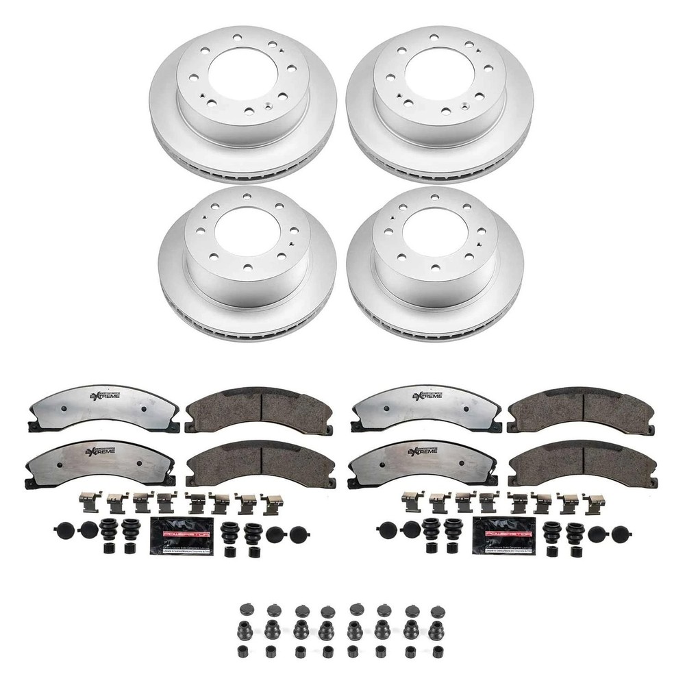 For Chevy Silverado 2500 HD 15-19 Brake Kit Z36 Evolution Geomet Plain Front &