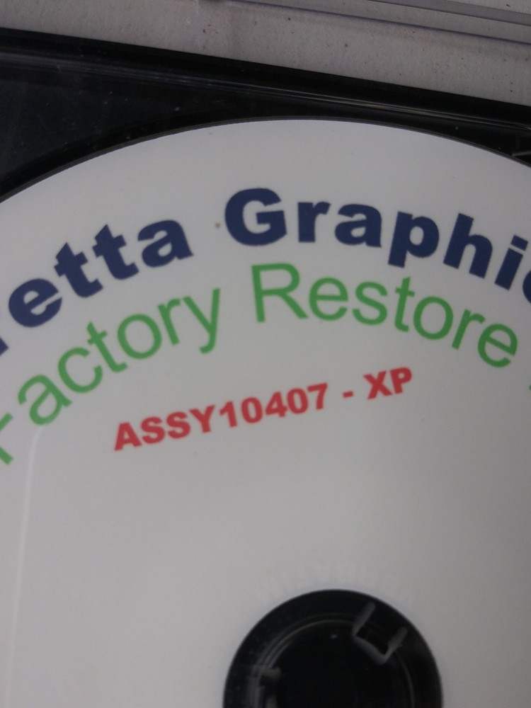 Perretta Graphics factory restore DVD break down fix