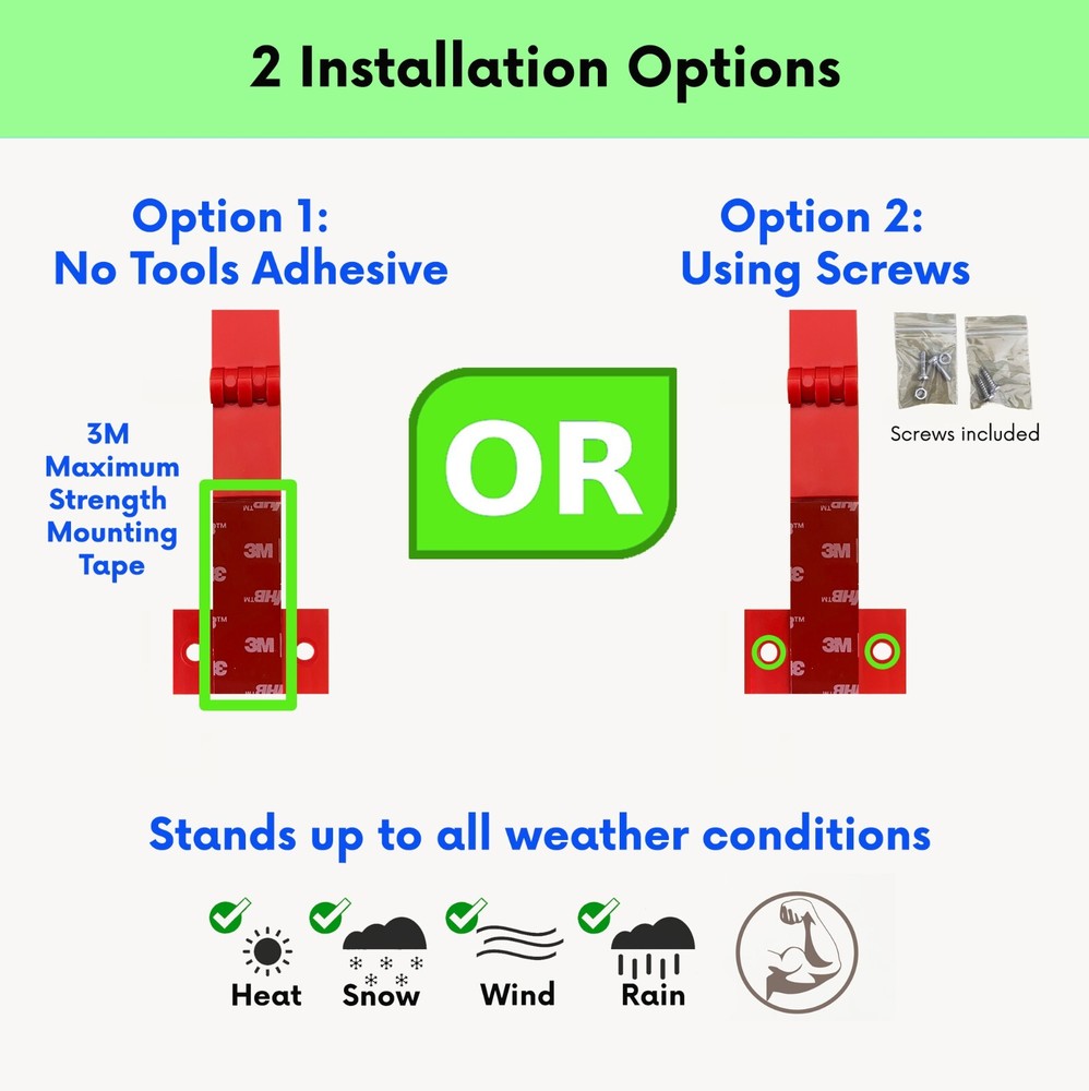 MCCHJoy Folding Vertical Mailbox Flag, Wall Mounted Mailbox Flag, No Tools