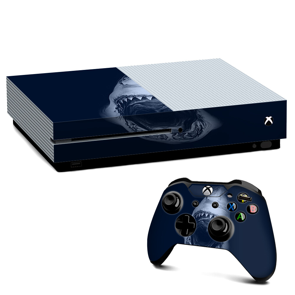 Xbox One S Console Skins Decal Wrap ONLY Shark attack