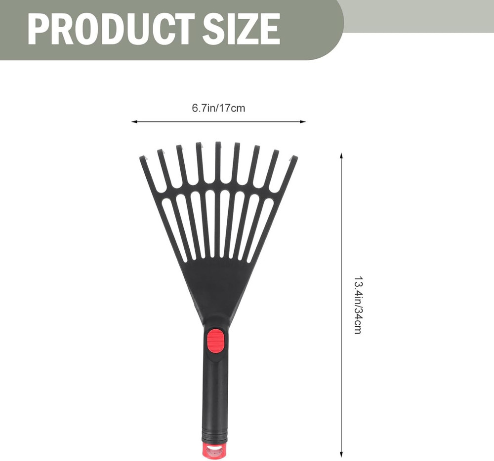 2PCS Plastic Garden Pitchfork Rakes Leaf Grabber Claws Lawn Leaf Rake Practical