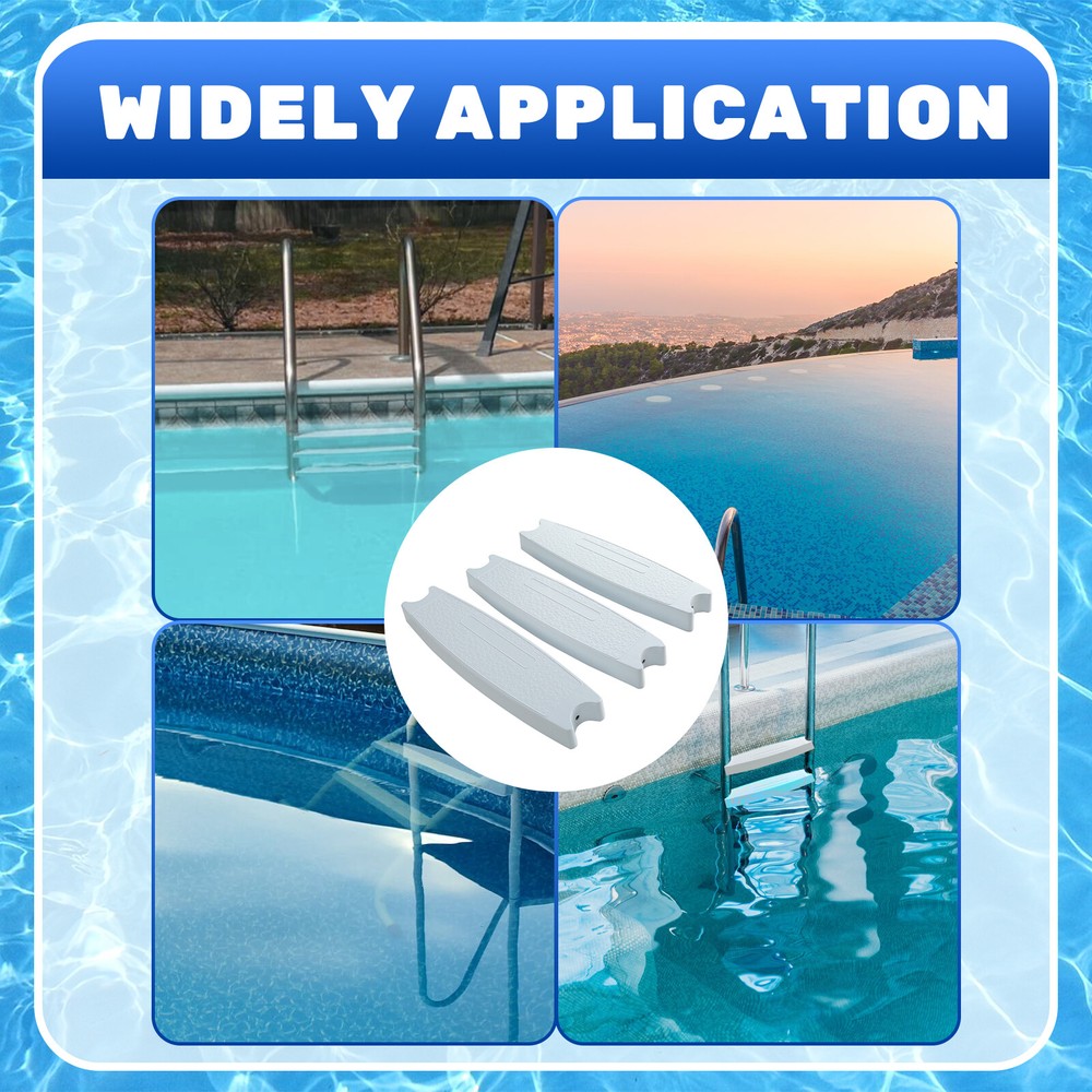 3Pcs Swimming Pool Molded Plastic Replacement Ladder Rung Steps