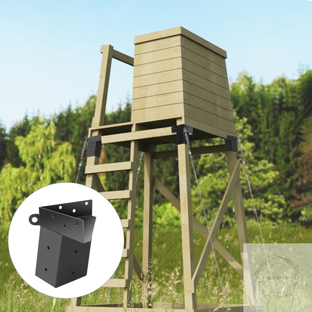 Deer Stand Brackets 4"x 4", Elevator Brackets 4Pcs, Deer Blind Bracket, for Outd