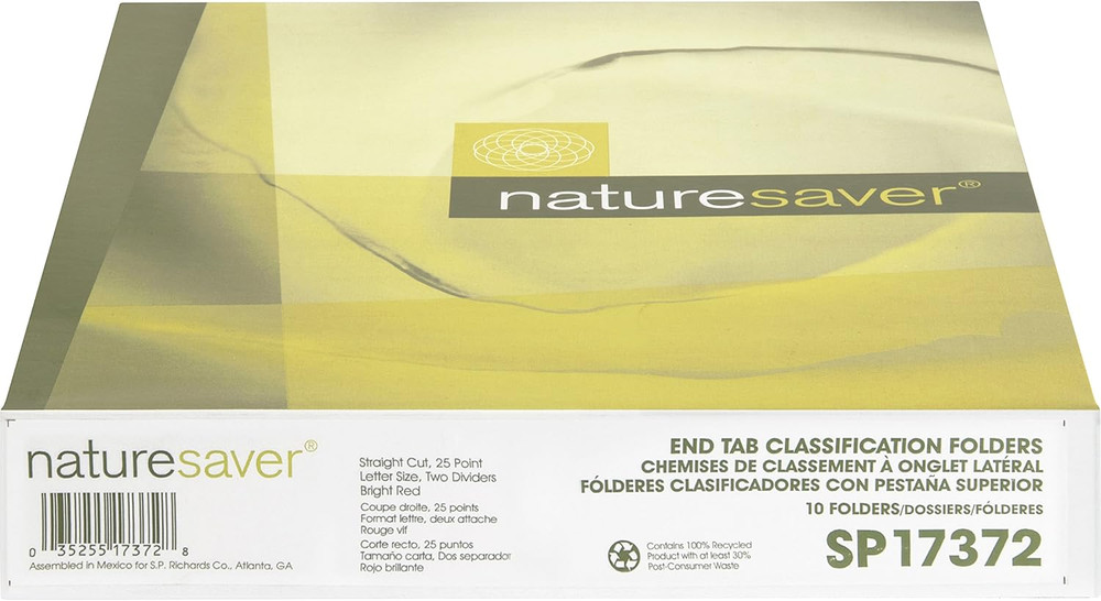Recycled End Tab Classification Folders (NATSP17372)