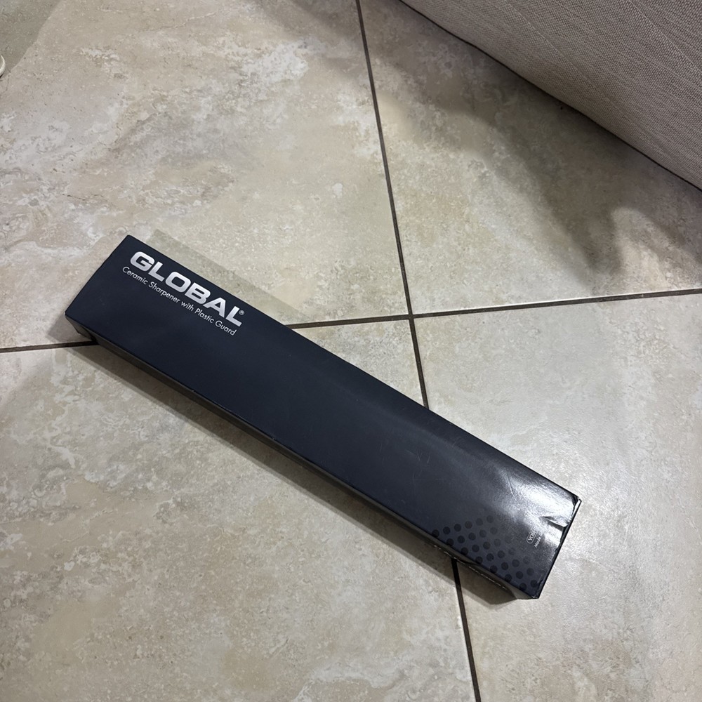 NEW Global Ceramic Sharpener with Plastic Guard White