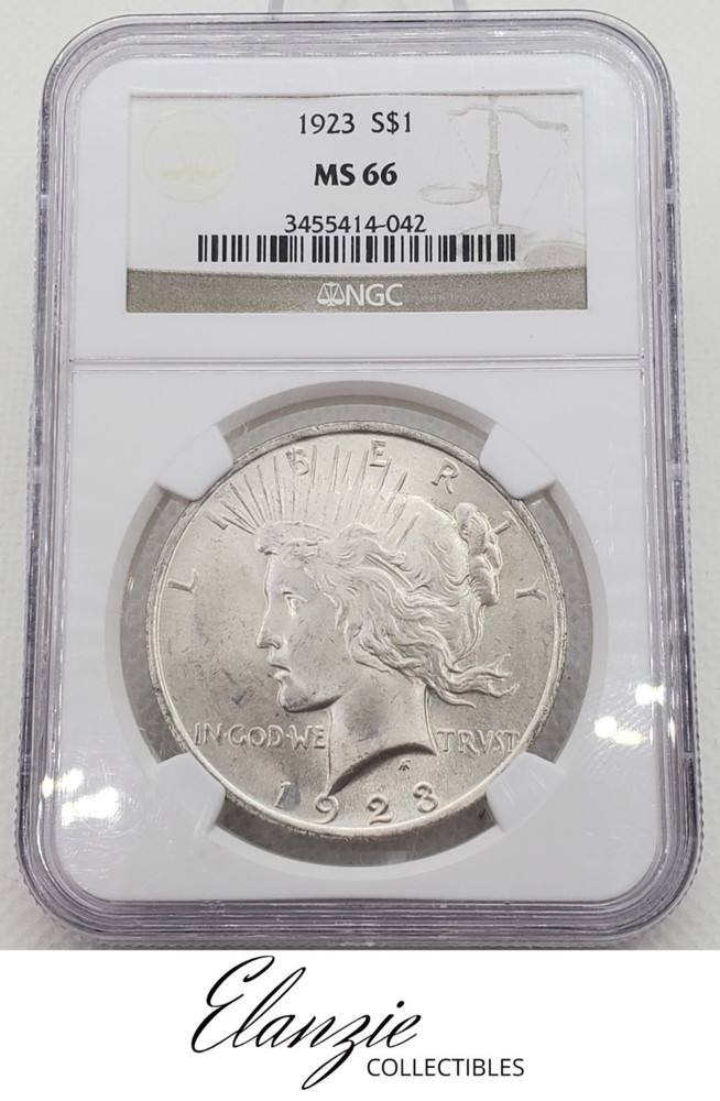 1923 Peace Silver Dollar NGC MS66