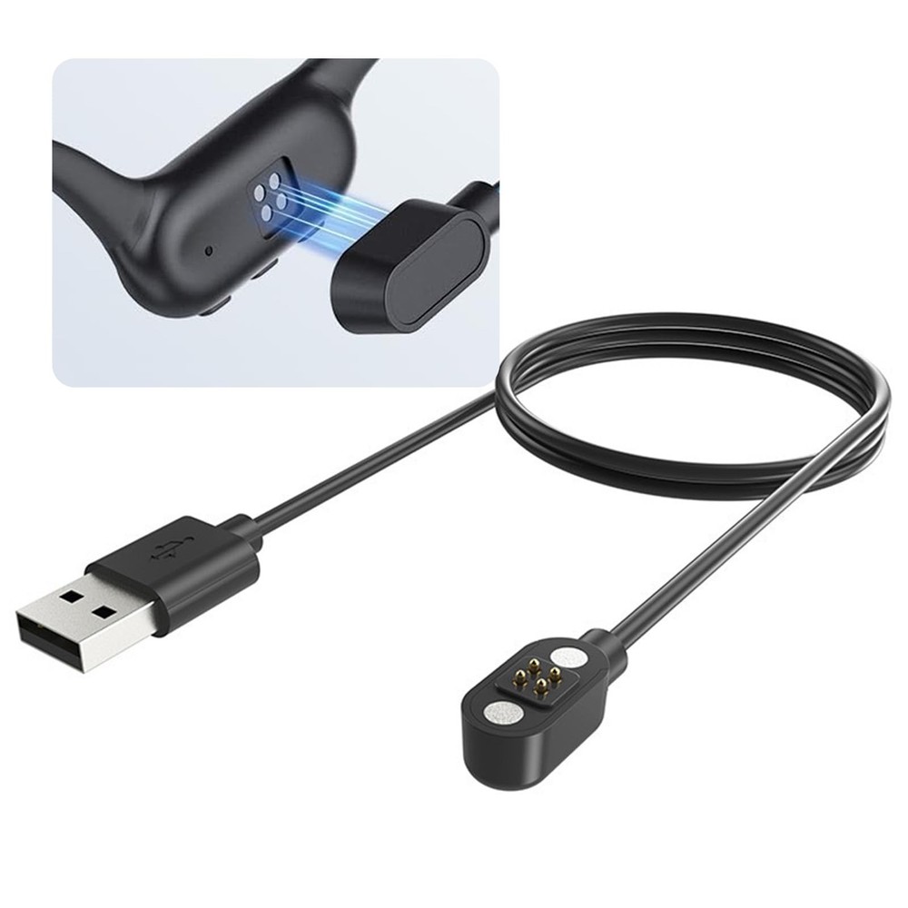 VBANU Replacement Charging Cable for Bone Conduction 60 centimeters, Black