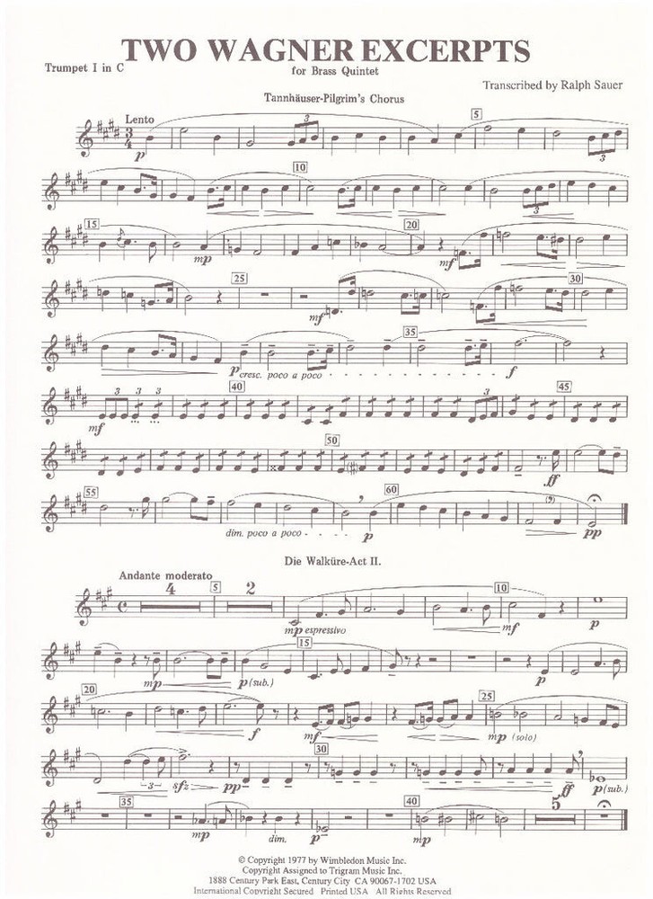 Brass Quintet, Classical Works Music Bundle #3