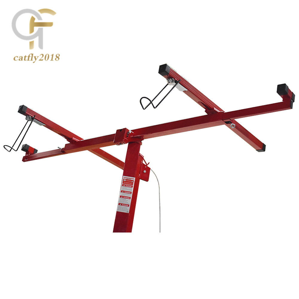 16FT Drywall Lift Plasterboard Panel Rolling Lifter Lockable 150lbs