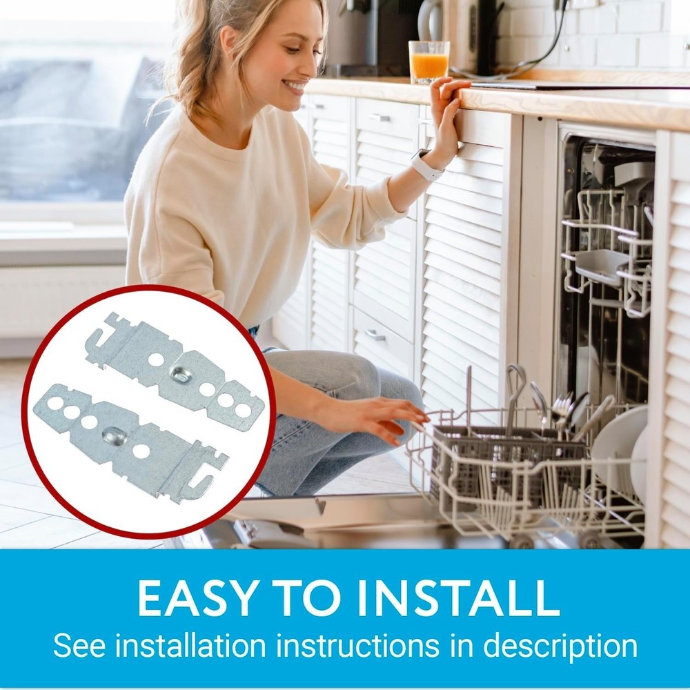 Undercounter Dishwasher Mounting Brackets Replacement Clips Steel Anchor 2 Pack