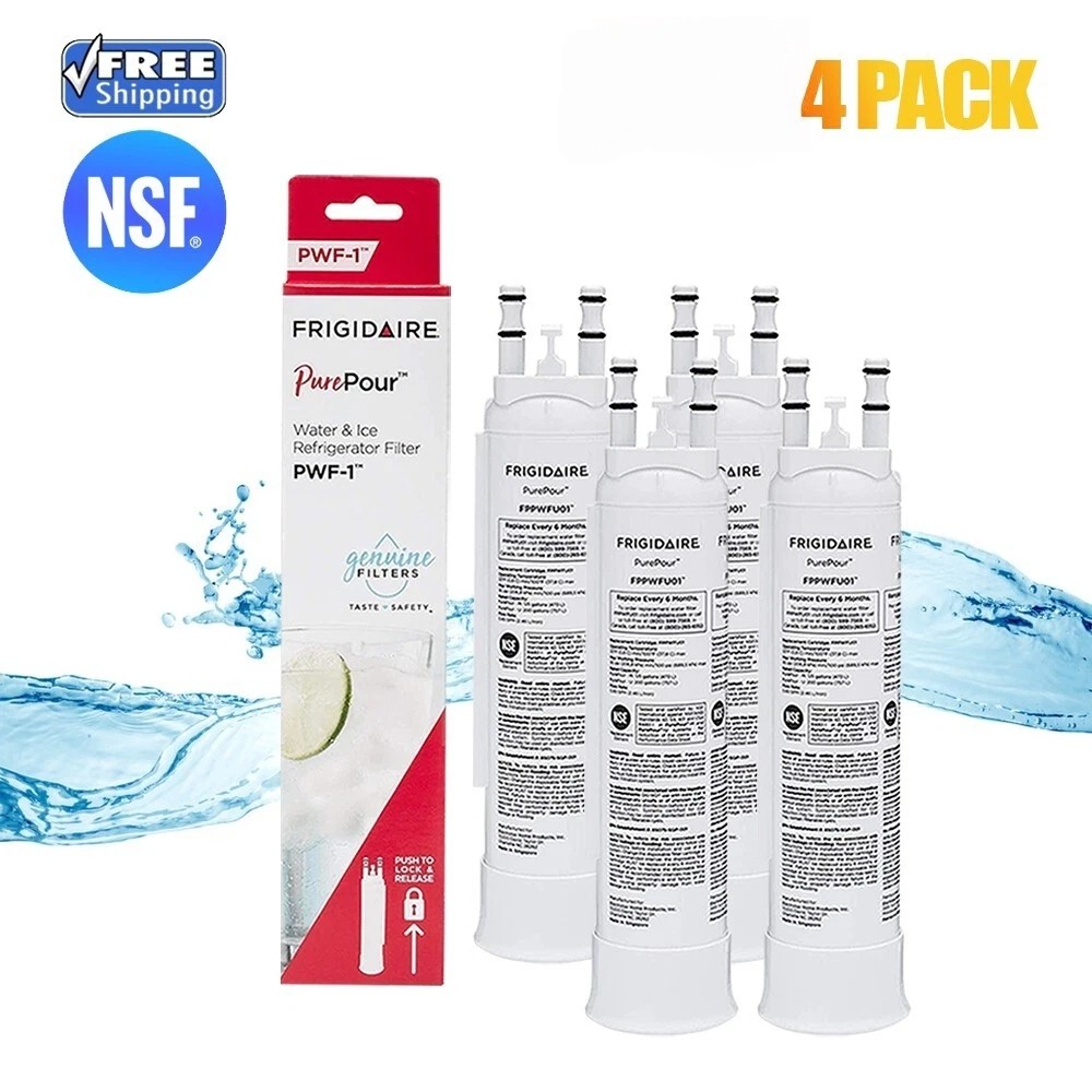 Sealed 4Pack Frigidaire FPPWFU01 PWF-1 Refrige PurePour Water &Ice Filter New