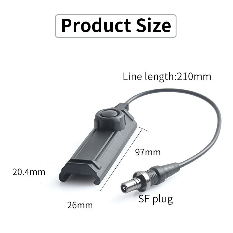 Tactical SF Plug M300 M600 Flashlight Switch Dual Function Pressure Switch