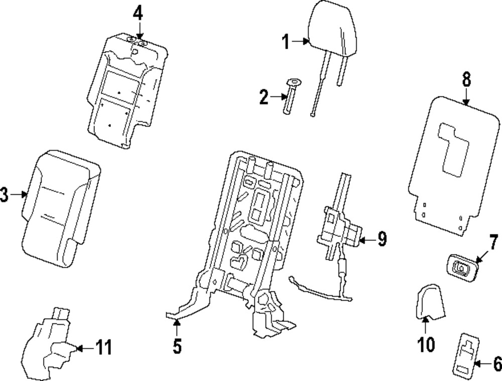 Genuine GM Headrest Outer 85735307