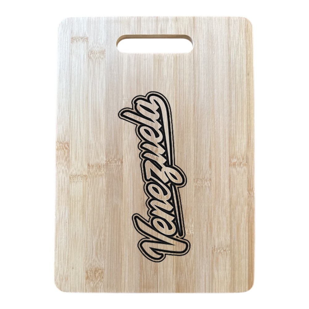 Venezuela Bamboo Cutting Board Laser Engraved Script Design Kitchen Gift