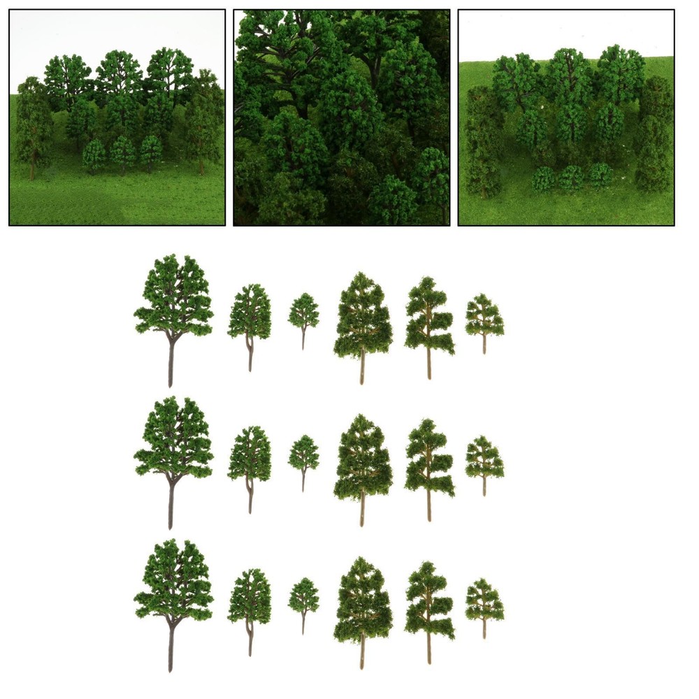 18pcs/Pack Assorted Railway Scenery Model Tree Landscape Layout Scenery