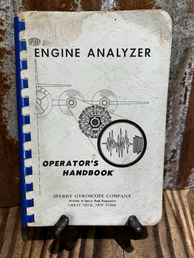 1955 Sperry Engine Analyzer Operator's Handbook Airplane Piston Engine