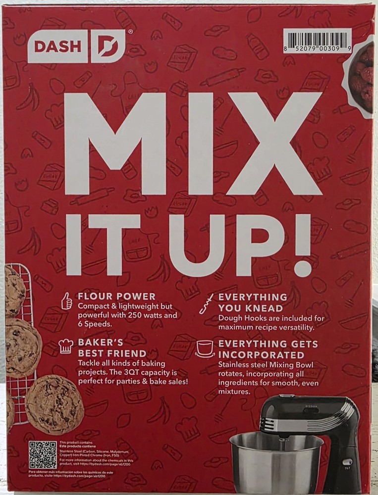 Dash Everyday 3-Quart Stand Mixer