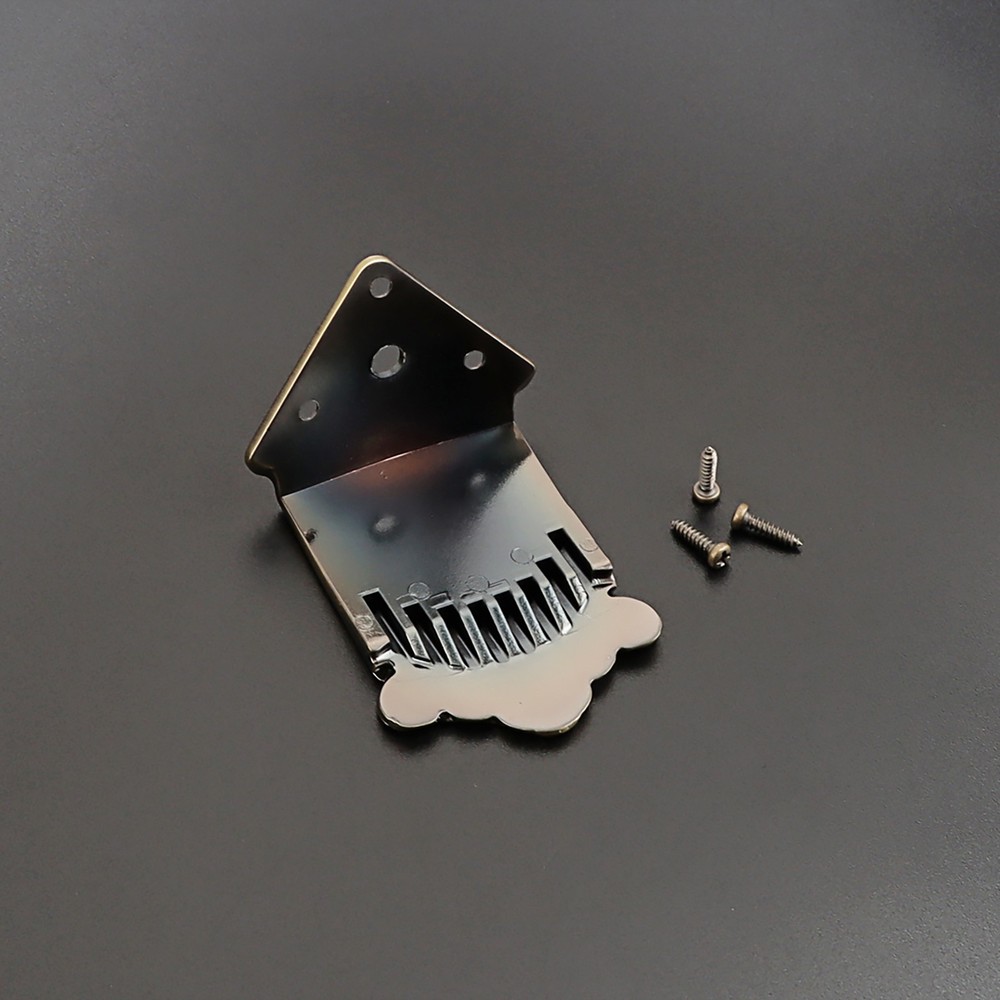 Replacement 8 String Mandolin Tailpiece Feather Pattern Metal Bronze Mandolin