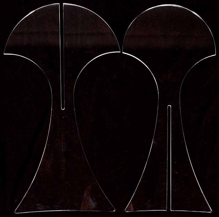 Clear Hat Stand Counter Display, Two Piece