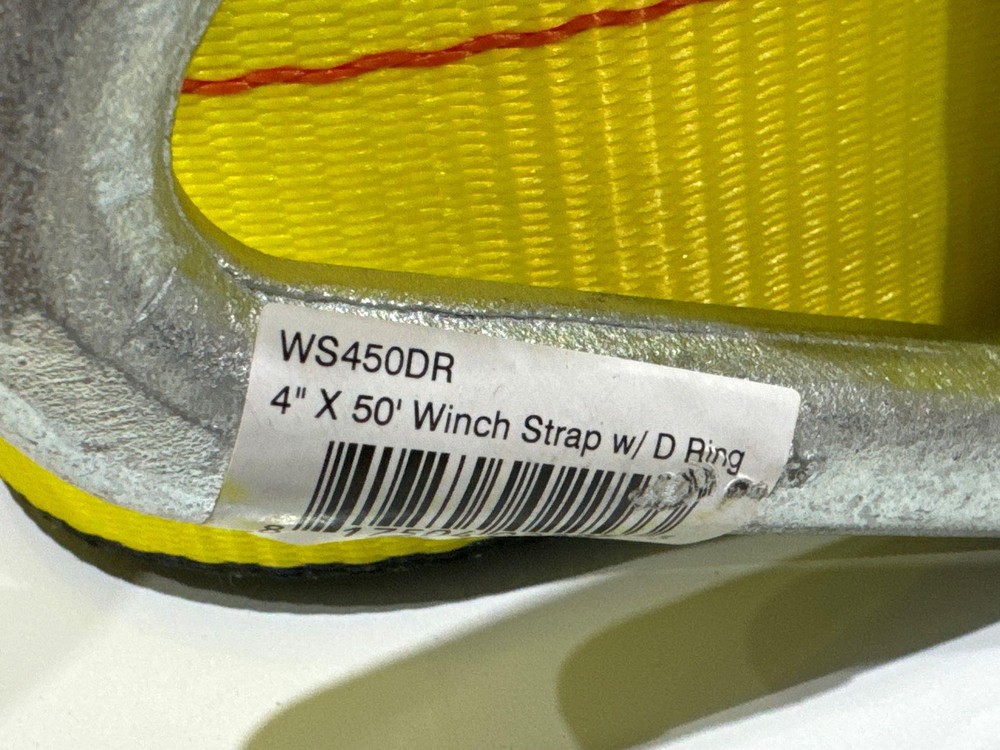 4"X50' Winch Strap with D Ring 2 Pack