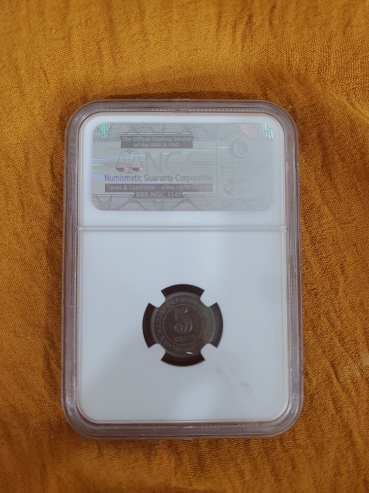 1948 NGC MS 63 Malaya 5 cent