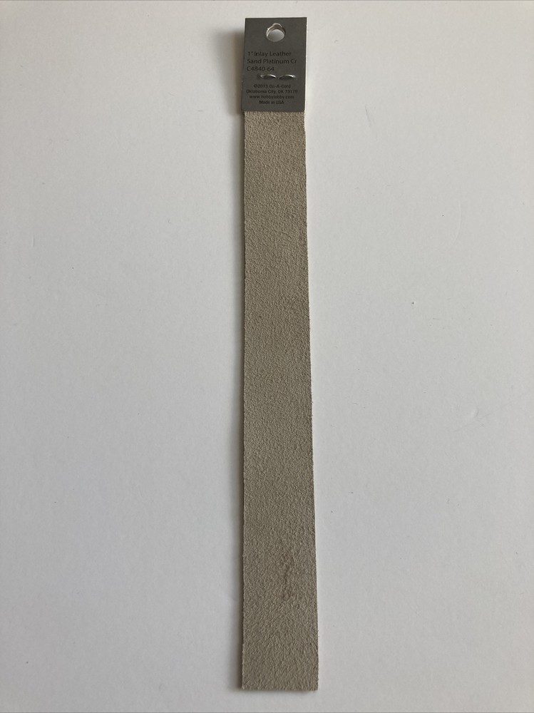 Sand Platinum Crackle 1” Leather Inlay