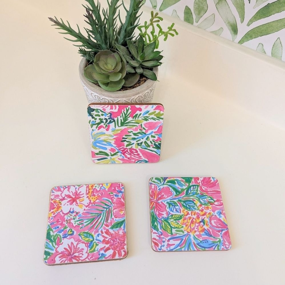 Set Of 3 Handmade Coasters