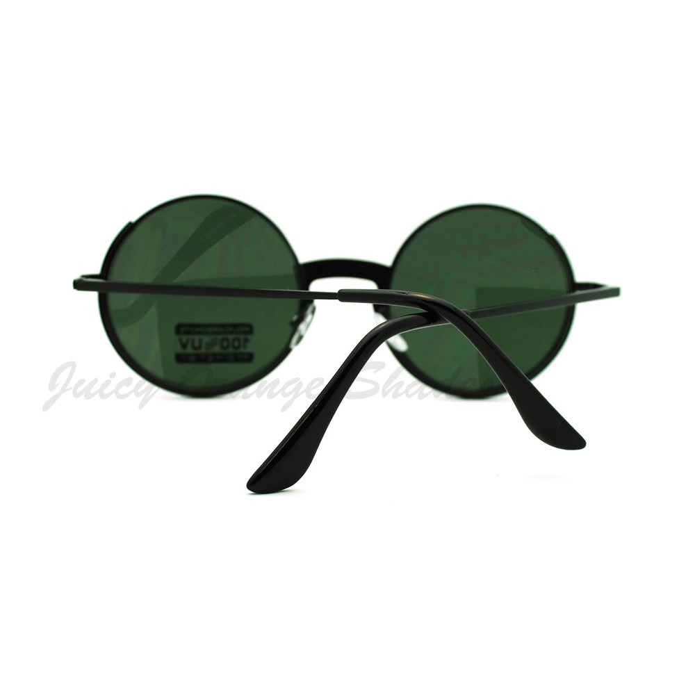 Open Top Half Circle Round Sunglasses Metal Frame Spring Hinge