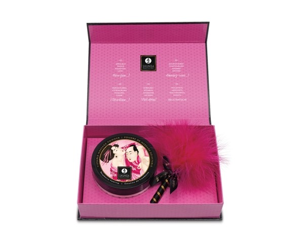 Shunga Kissable Massage Powder - 2.65 oz - Raspberry Feeling