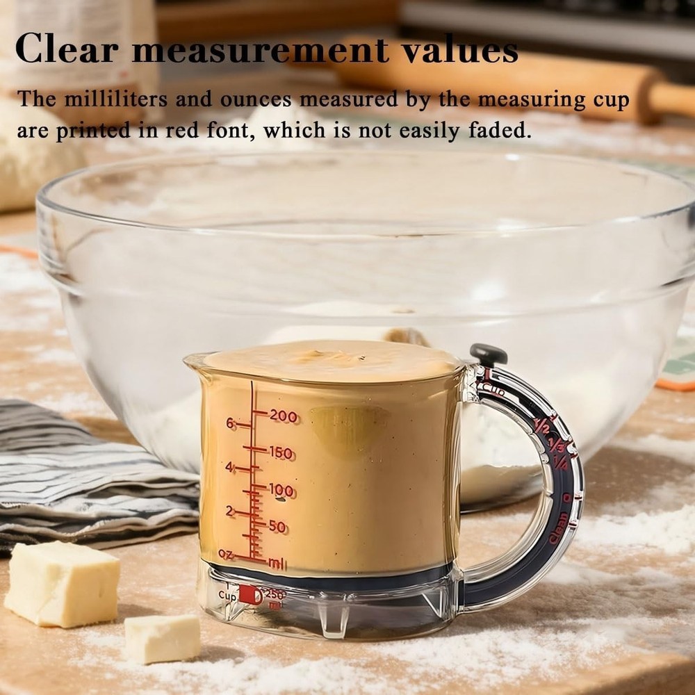 4-In-1 Adjustable Measuring Cup - Multi-Functional up Cup Measuring Cup, with Ad