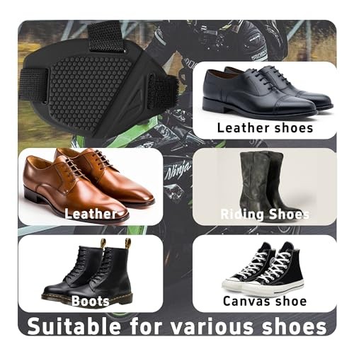 2PCS Black Motorcycle Shift Guard, Rubber Boot Protector Pads, 2 Pieces