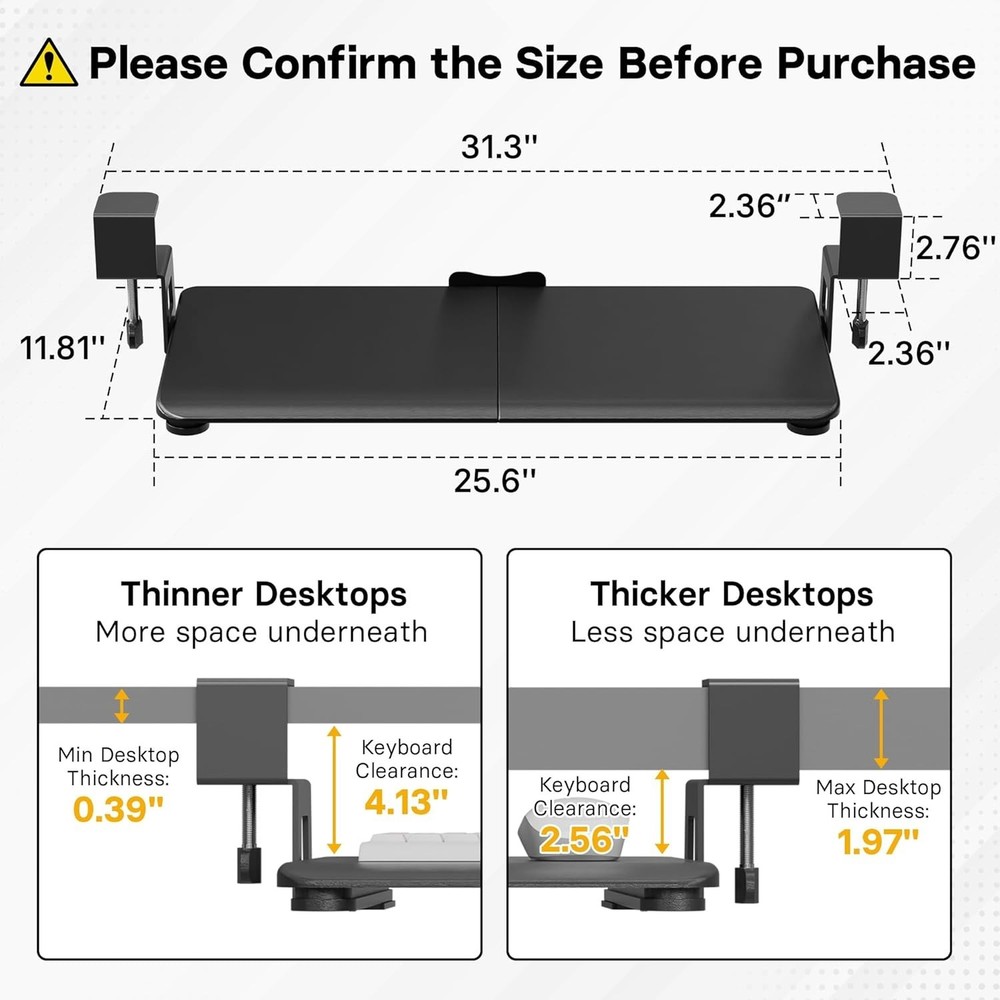 Keyboard & Mouse Drawer, Space-Saving Solution