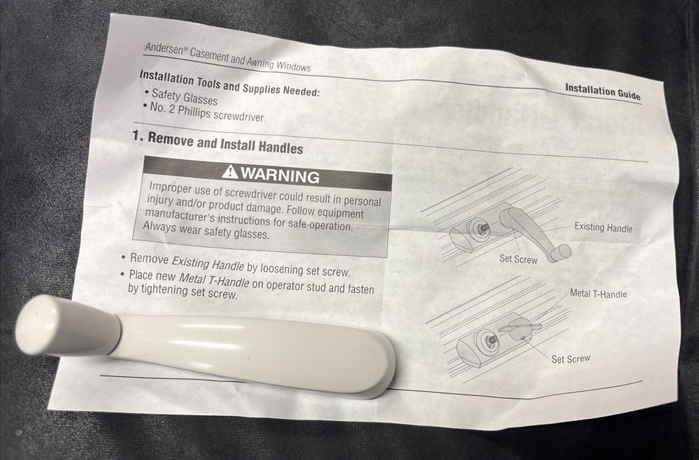 Genuine Andersen Window Crank Operator Handle White Casement (8) Available