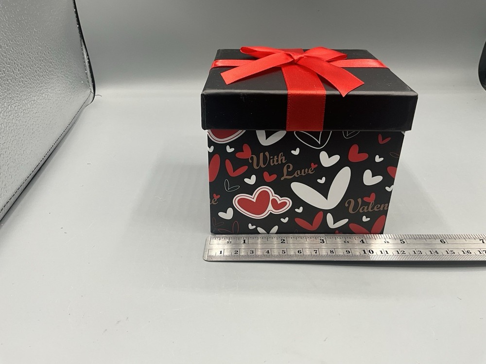 4 Pcs Valentines Nesting Gift Boxes with Lids Holiday Gift Boxes Assorted Siz...