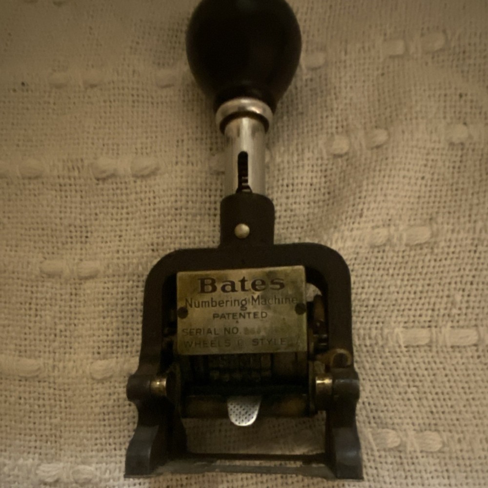 Bates Wheels 8 Style A Numbering Machine Tool Serial Number Stamp