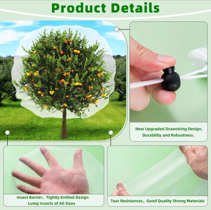 Garden Netting 71"x75" Fruit Tree Netting