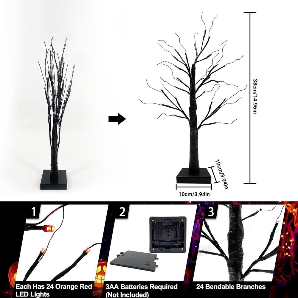 Spooky Halloween Tree Light Indoor Decoration.