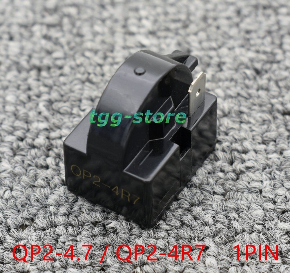 2X NEW Start Relay 4.7Ohm 1Pin For QP2-4.7 QP2-4.7G Refrigerator PTC Starter